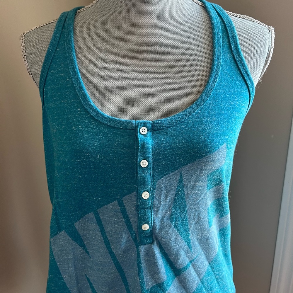Nike scoop neck t-back teal tank